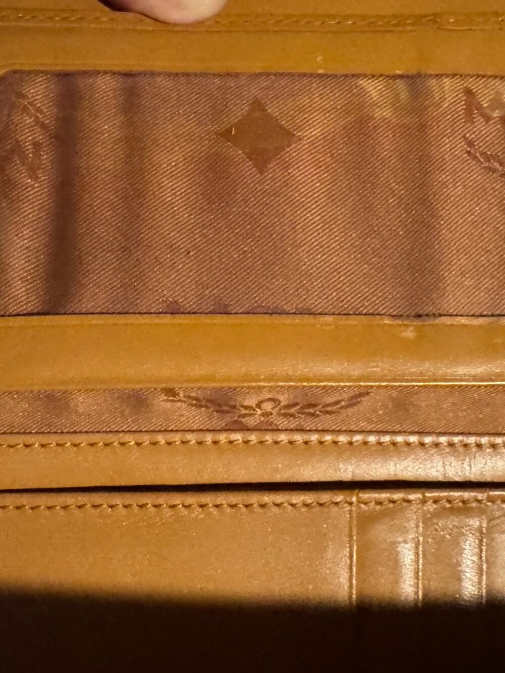Vintage Authentic MCM Visetos Medium Trifold Wallet Cognac w/Dust Bag & COA - Picture 14 of 14